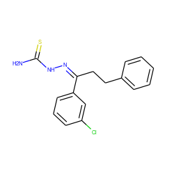 NC(=S)N/N=C(/CCc1ccccc1)c1cccc(Cl)c1 ZINC000029049027