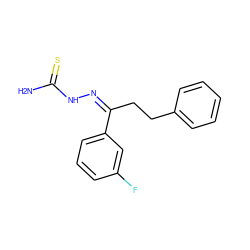 NC(=S)N/N=C(/CCc1ccccc1)c1cccc(F)c1 ZINC000029048877