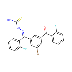 NC(=S)N/N=C(/c1cc(Br)cc(C(=O)c2ccccc2F)c1)c1ccccc1F ZINC000145413202