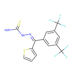 NC(=S)N/N=C(/c1cc(C(F)(F)F)cc(C(F)(F)F)c1)c1cccs1 ZINC000029049327