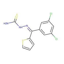 NC(=S)N/N=C(/c1cc(Cl)cc(Cl)c1)c1cccs1 ZINC000029049317