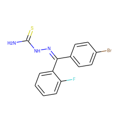 NC(=S)N/N=C(/c1ccc(Br)cc1)c1ccccc1F ZINC000045370316