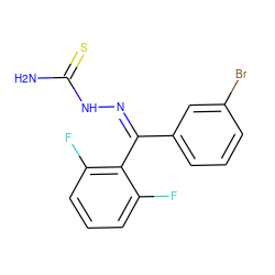 NC(=S)N/N=C(/c1cccc(Br)c1)c1c(F)cccc1F ZINC000045391122