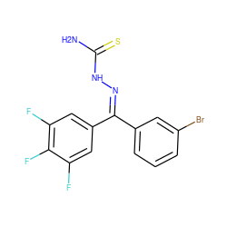 NC(=S)N/N=C(/c1cccc(Br)c1)c1cc(F)c(F)c(F)c1 ZINC000045374708