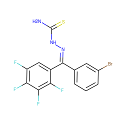 NC(=S)N/N=C(/c1cccc(Br)c1)c1cc(F)c(F)c(F)c1F ZINC000045386821