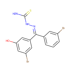 NC(=S)N/N=C(/c1cccc(Br)c1)c1cc(O)cc(Br)c1 ZINC000064512249