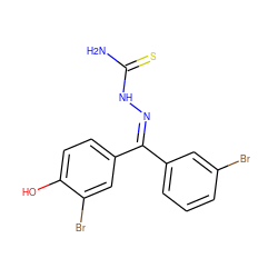 NC(=S)N/N=C(/c1cccc(Br)c1)c1ccc(O)c(Br)c1 ZINC000064526431