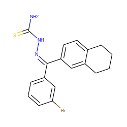 NC(=S)N/N=C(/c1cccc(Br)c1)c1ccc2c(c1)CCCC2 ZINC000064513050