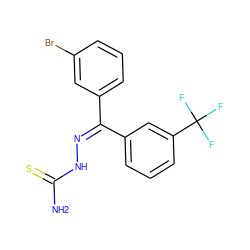 NC(=S)N/N=C(/c1cccc(Br)c1)c1cccc(C(F)(F)F)c1 ZINC000045372664