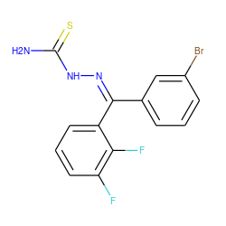 NC(=S)N/N=C(/c1cccc(Br)c1)c1cccc(F)c1F ZINC000045369168