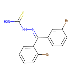 NC(=S)N/N=C(/c1cccc(Br)c1)c1ccccc1Br ZINC000045387920