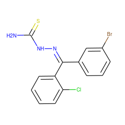 NC(=S)N/N=C(/c1cccc(Br)c1)c1ccccc1Cl ZINC000045386062