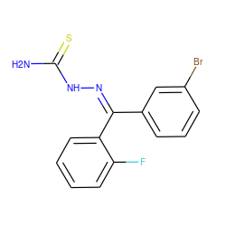 NC(=S)N/N=C(/c1cccc(Br)c1)c1ccccc1F ZINC000045336833