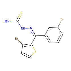 NC(=S)N/N=C(/c1cccc(Br)c1)c1sccc1Br ZINC000064512319