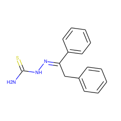 NC(=S)N/N=C(\Cc1ccccc1)c1ccccc1 ZINC000064526996