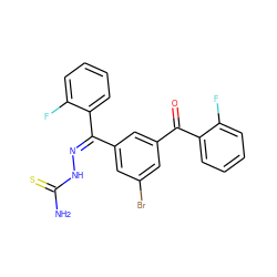 NC(=S)N/N=C(\c1cc(Br)cc(C(=O)c2ccccc2F)c1)c1ccccc1F ZINC000145412967