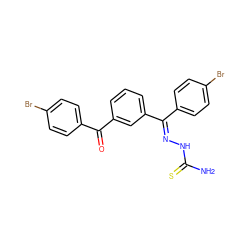 NC(=S)N/N=C(\c1ccc(Br)cc1)c1cccc(C(=O)c2ccc(Br)cc2)c1 ZINC000145514688