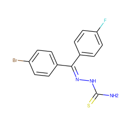 NC(=S)N/N=C(\c1ccc(F)cc1)c1ccc(Br)cc1 ZINC000045373646