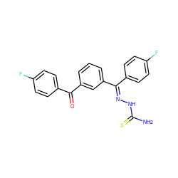 NC(=S)N/N=C(\c1ccc(F)cc1)c1cccc(C(=O)c2ccc(F)cc2)c1 ZINC000145524343