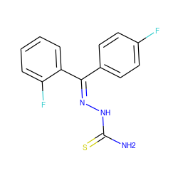 NC(=S)N/N=C(\c1ccc(F)cc1)c1ccccc1F ZINC000045369871