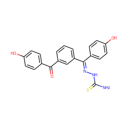 NC(=S)N/N=C(\c1ccc(O)cc1)c1cccc(C(=O)c2ccc(O)cc2)c1 ZINC000473154349