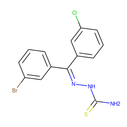 NC(=S)N/N=C(\c1cccc(Cl)c1)c1cccc(Br)c1 ZINC000045384914