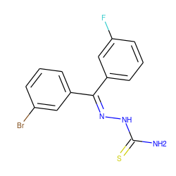 NC(=S)N/N=C(\c1cccc(F)c1)c1cccc(Br)c1 ZINC000045392207