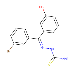 NC(=S)N/N=C(\c1cccc(O)c1)c1cccc(Br)c1 ZINC000064539186