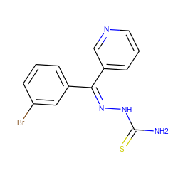 NC(=S)N/N=C(\c1cccnc1)c1cccc(Br)c1 ZINC000064513806