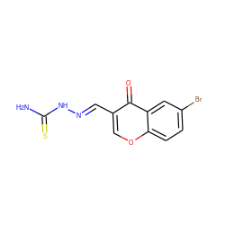 NC(=S)N/N=C/c1coc2ccc(Br)cc2c1=O ZINC000013687796