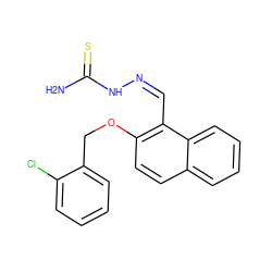 NC(=S)N/N=C\c1c(OCc2ccccc2Cl)ccc2ccccc12 ZINC000005379733