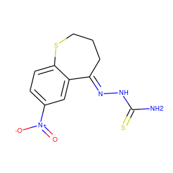 NC(=S)N/N=C1\CCCSc2ccc([N+](=O)[O-])cc21 ZINC000096908464