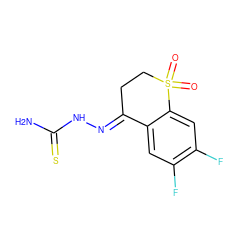 NC(=S)N/N=C1\CCS(=O)(=O)c2cc(F)c(F)cc21 ZINC000084728422