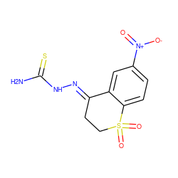 NC(=S)N/N=C1\CCS(=O)(=O)c2ccc([N+](=O)[O-])cc21 ZINC000084710731