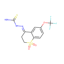 NC(=S)N/N=C1\CCS(=O)(=O)c2ccc(OC(F)(F)F)cc21 ZINC000084728558