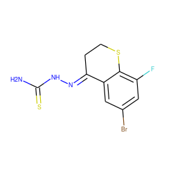 NC(=S)N/N=C1\CCSc2c(F)cc(Br)cc21 ZINC000084708460