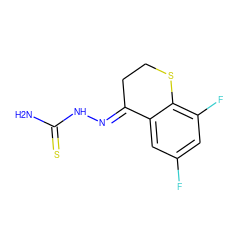 NC(=S)N/N=C1\CCSc2c(F)cc(F)cc21 ZINC000084712810