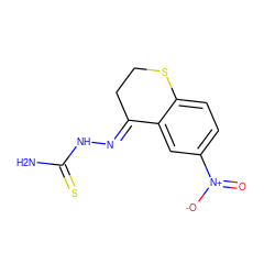 NC(=S)N/N=C1\CCSc2ccc([N+](=O)[O-])cc21 ZINC000084727029