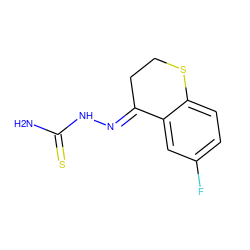 NC(=S)N/N=C1\CCSc2ccc(F)cc21 ZINC000000111157