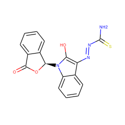 NC(=S)N=Nc1c(O)n([C@H]2OC(=O)c3ccccc32)c2ccccc12 ZINC000253981810