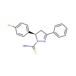 NC(=S)N1N=C(c2ccccc2)C[C@@H]1c1ccc(Cl)cc1 ZINC000015830292