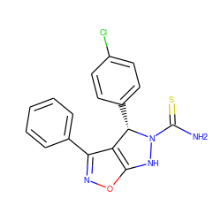 NC(=S)N1Nc2onc(-c3ccccc3)c2[C@@H]1c1ccc(Cl)cc1 ZINC000473119801