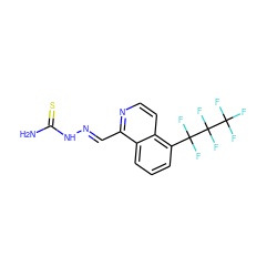 NC(=S)NN=Cc1nccc2c(C(F)(F)C(F)(F)C(F)(F)F)cccc12 ZINC000261117129