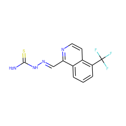 NC(=S)NN=Cc1nccc2c(C(F)(F)F)cccc12 ZINC000254128352