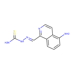 NC(=S)NN=Cc1nccc2c(N)cccc12 ZINC000261137778