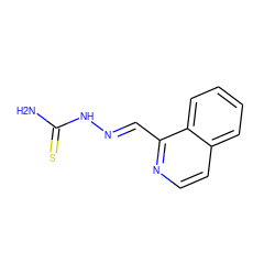 NC(=S)NN=Cc1nccc2ccccc12 ZINC000254015282