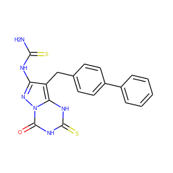 NC(=S)Nc1nn2c(=O)[nH]c(=S)[nH]c2c1Cc1ccc(-c2ccccc2)cc1 ZINC000169309423