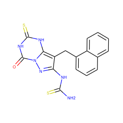 NC(=S)Nc1nn2c(=O)[nH]c(=S)[nH]c2c1Cc1cccc2ccccc12 ZINC000169309425