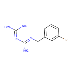 NC(N)=N/C(N)=N/Cc1cccc(Br)c1 ZINC000139645105