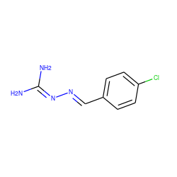 NC(N)=N/N=C/c1ccc(Cl)cc1 ZINC000006092623